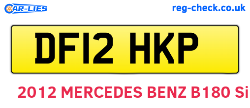 DF12HKP are the vehicle registration plates.