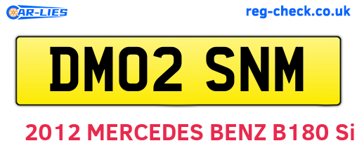 DM02SNM are the vehicle registration plates.