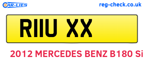 R11UXX are the vehicle registration plates.