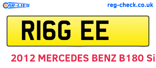 R16GEE are the vehicle registration plates.