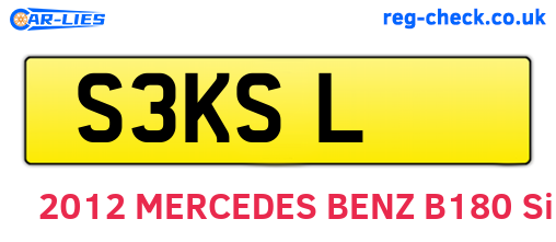 S3KSL are the vehicle registration plates.
