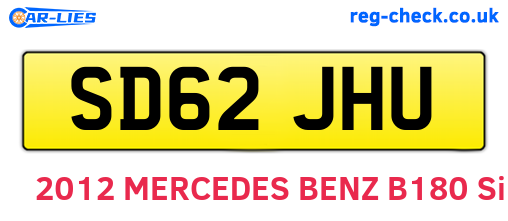 SD62JHU are the vehicle registration plates.