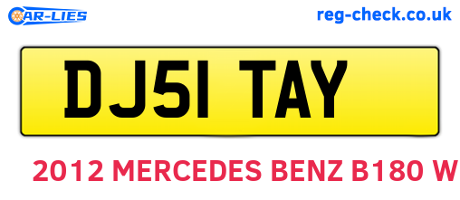 DJ51TAY are the vehicle registration plates.
