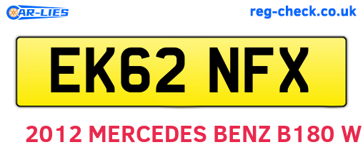 EK62NFX are the vehicle registration plates.