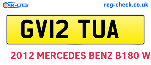 GV12TUA are the vehicle registration plates.