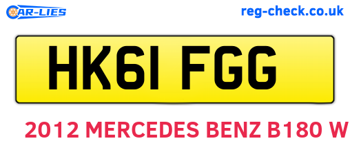 HK61FGG are the vehicle registration plates.