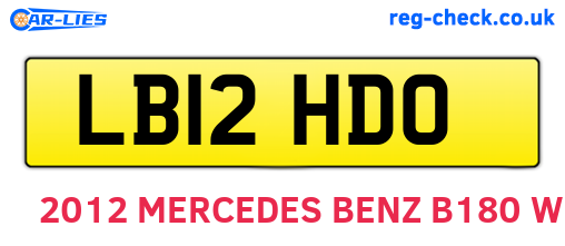 LB12HDO are the vehicle registration plates.