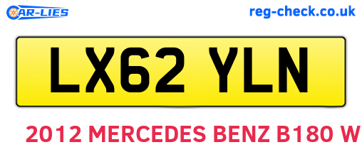 LX62YLN are the vehicle registration plates.