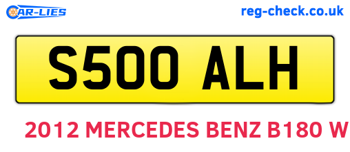 S500ALH are the vehicle registration plates.