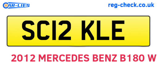 SC12KLE are the vehicle registration plates.
