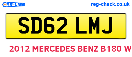 SD62LMJ are the vehicle registration plates.