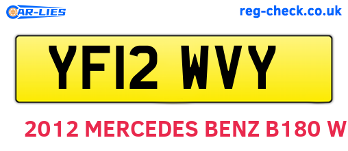 YF12WVY are the vehicle registration plates.
