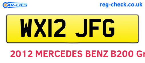 WX12JFG are the vehicle registration plates.