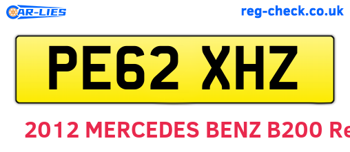 PE62XHZ are the vehicle registration plates.