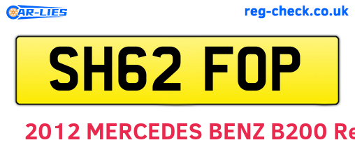 SH62FOP are the vehicle registration plates.
