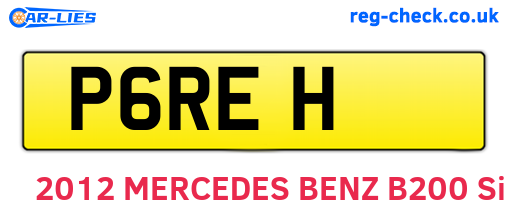 P6REH are the vehicle registration plates.