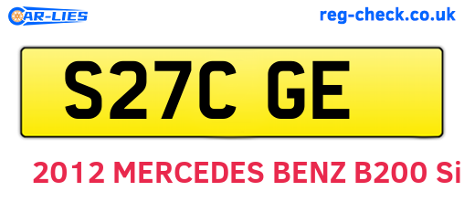 S27CGE are the vehicle registration plates.