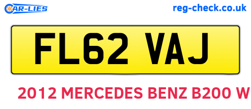 FL62VAJ are the vehicle registration plates.