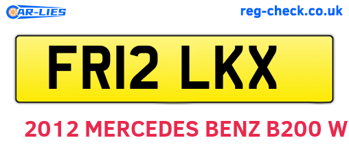 FR12LKX are the vehicle registration plates.