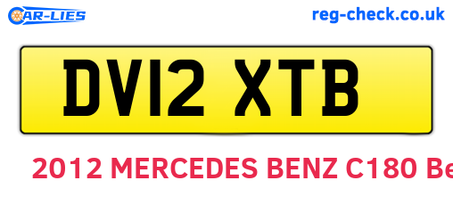 DV12XTB are the vehicle registration plates.