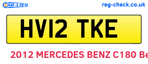 HV12TKE are the vehicle registration plates.