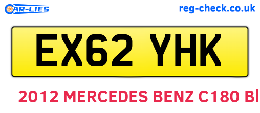EX62YHK are the vehicle registration plates.