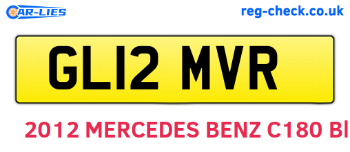 GL12MVR are the vehicle registration plates.