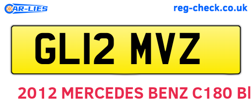 GL12MVZ are the vehicle registration plates.