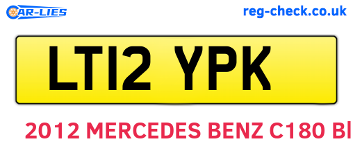 LT12YPK are the vehicle registration plates.
