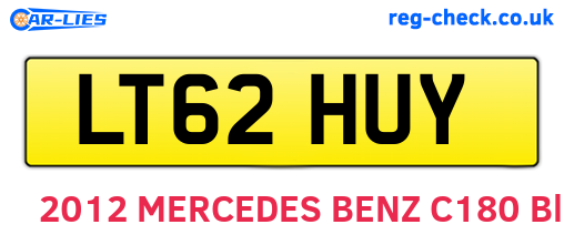 LT62HUY are the vehicle registration plates.