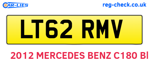 LT62RMV are the vehicle registration plates.