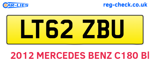 LT62ZBU are the vehicle registration plates.