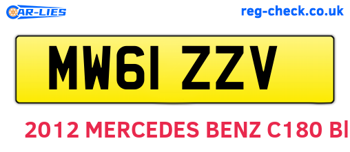 MW61ZZV are the vehicle registration plates.