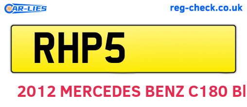 RHP5 are the vehicle registration plates.