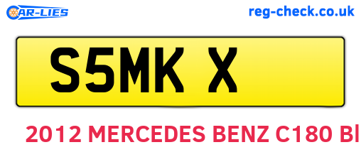 S5MKX are the vehicle registration plates.