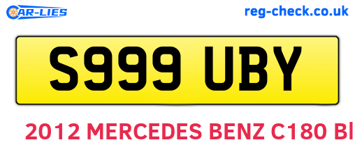 S999UBY are the vehicle registration plates.