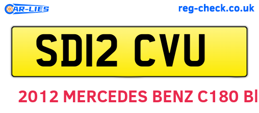 SD12CVU are the vehicle registration plates.