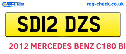 SD12DZS are the vehicle registration plates.