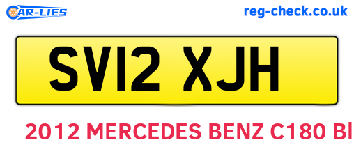 SV12XJH are the vehicle registration plates.