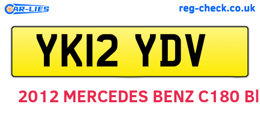 YK12YDV are the vehicle registration plates.