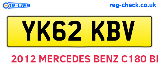 YK62KBV are the vehicle registration plates.