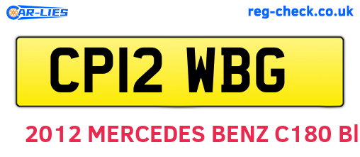 CP12WBG are the vehicle registration plates.