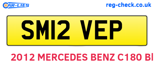 SM12VEP are the vehicle registration plates.