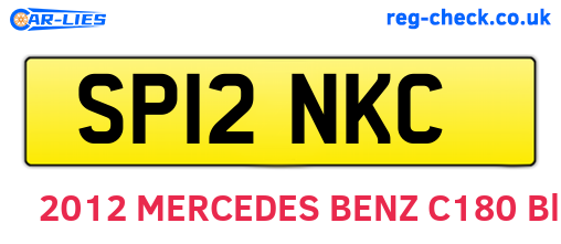 SP12NKC are the vehicle registration plates.