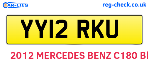 YY12RKU are the vehicle registration plates.