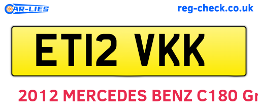 ET12VKK are the vehicle registration plates.