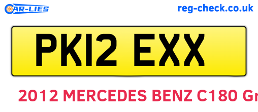 PK12EXX are the vehicle registration plates.