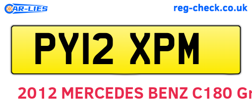 PY12XPM are the vehicle registration plates.