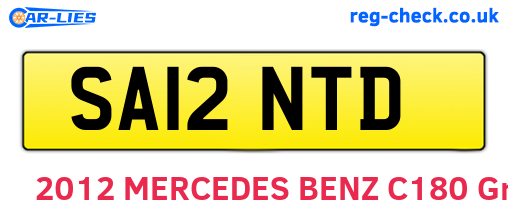 SA12NTD are the vehicle registration plates.
