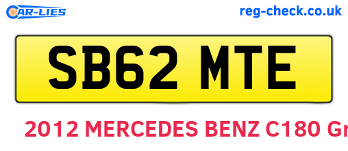 SB62MTE are the vehicle registration plates.